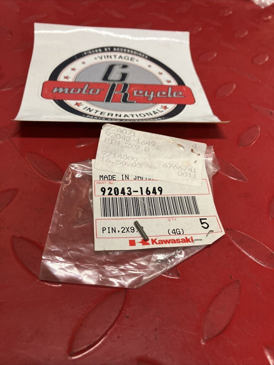 NOS KAWASAKI PIN 2X9.8 92043-1649 K14