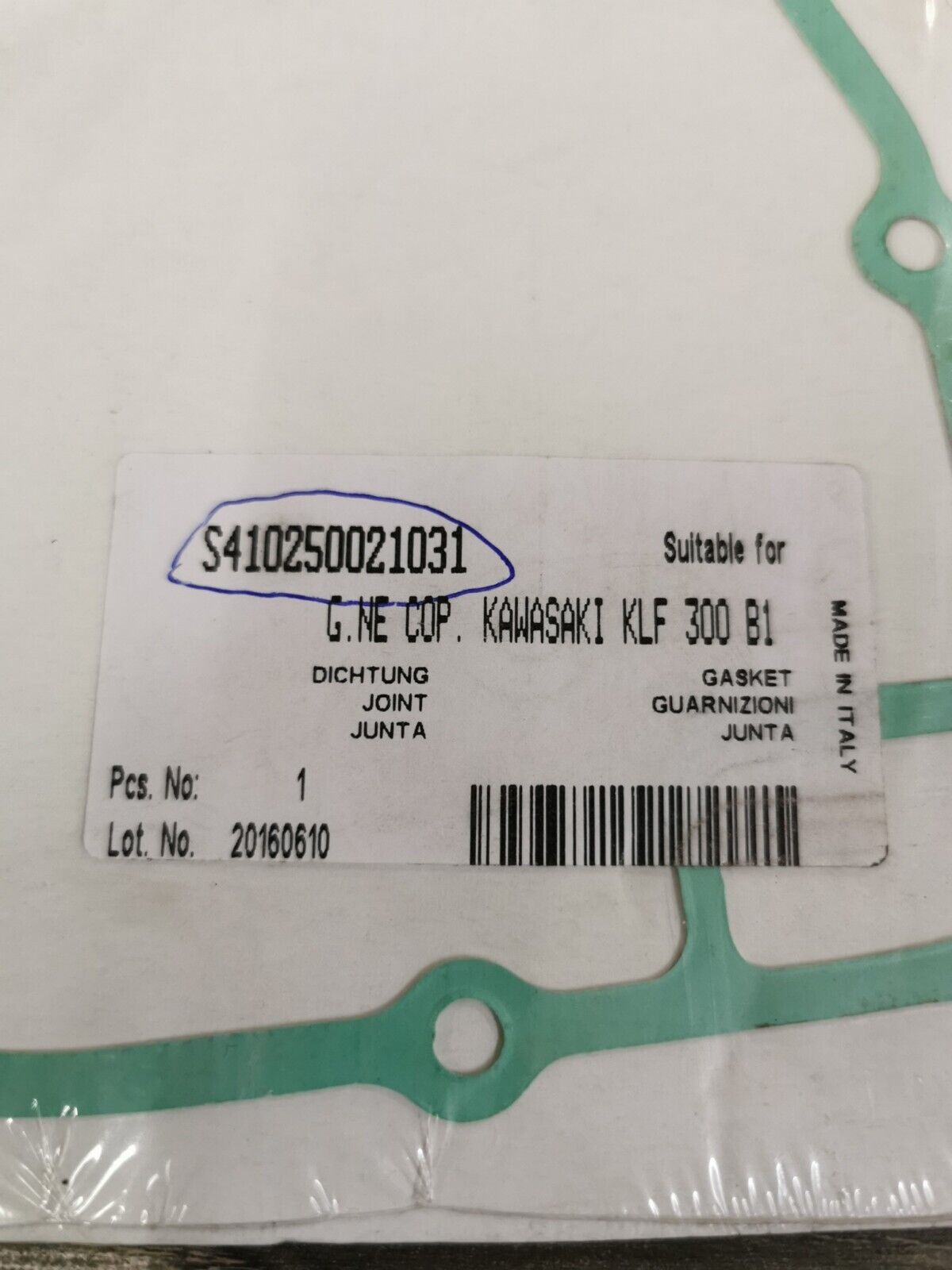 NOS ATHENA KAWASAKI KLF300 ATV GASKET GENERATOR COVER S410250021031 J45