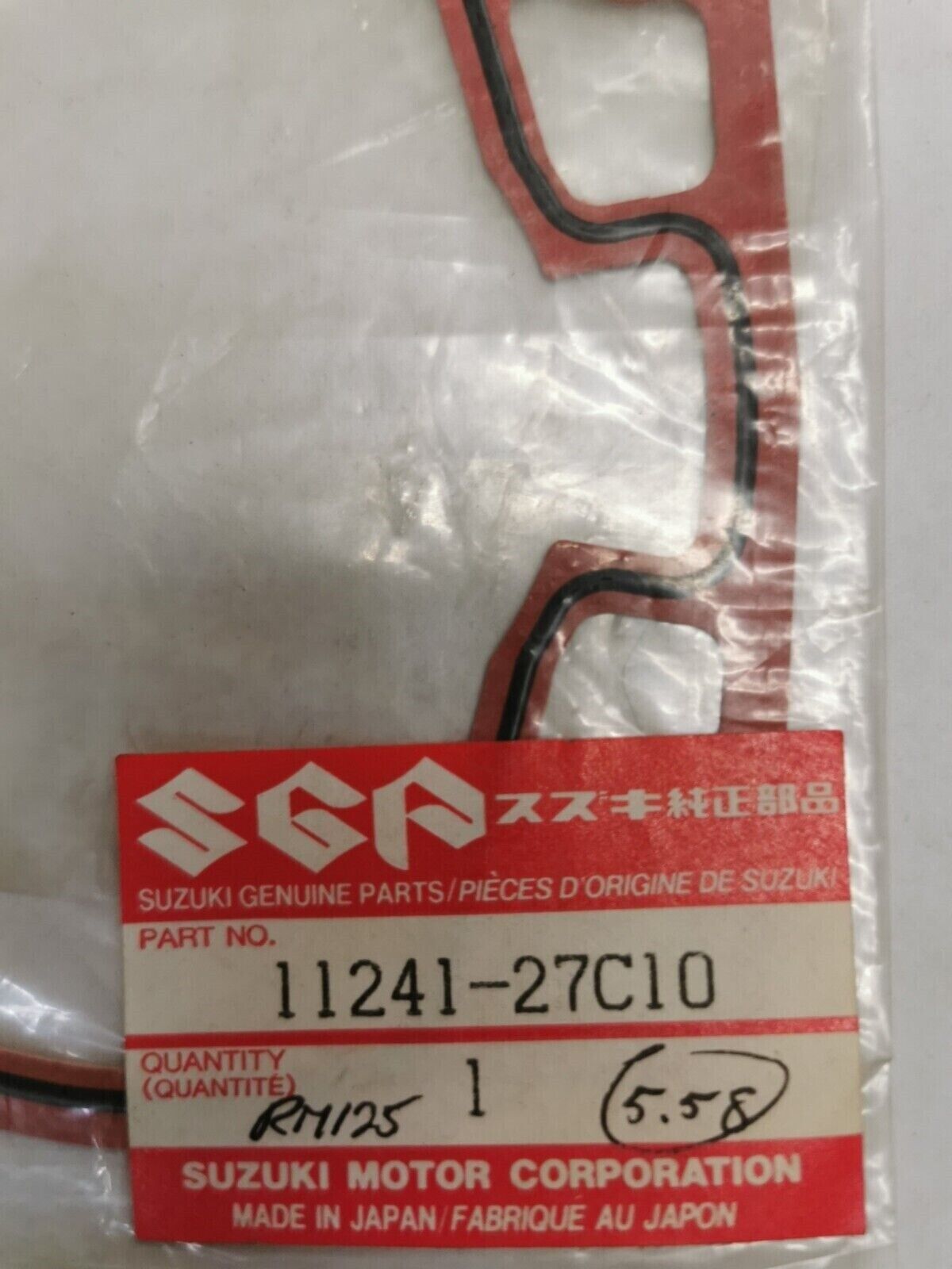 NOS SUZUKI RM125 RM125M CYLINDER GASKET 11241-27C10 S26