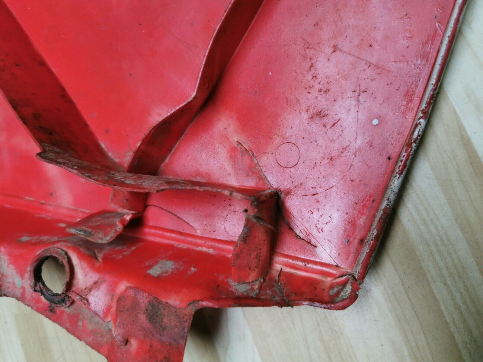 Honda CR250R 1989 Left side cover panel number plate CR125R CR500R