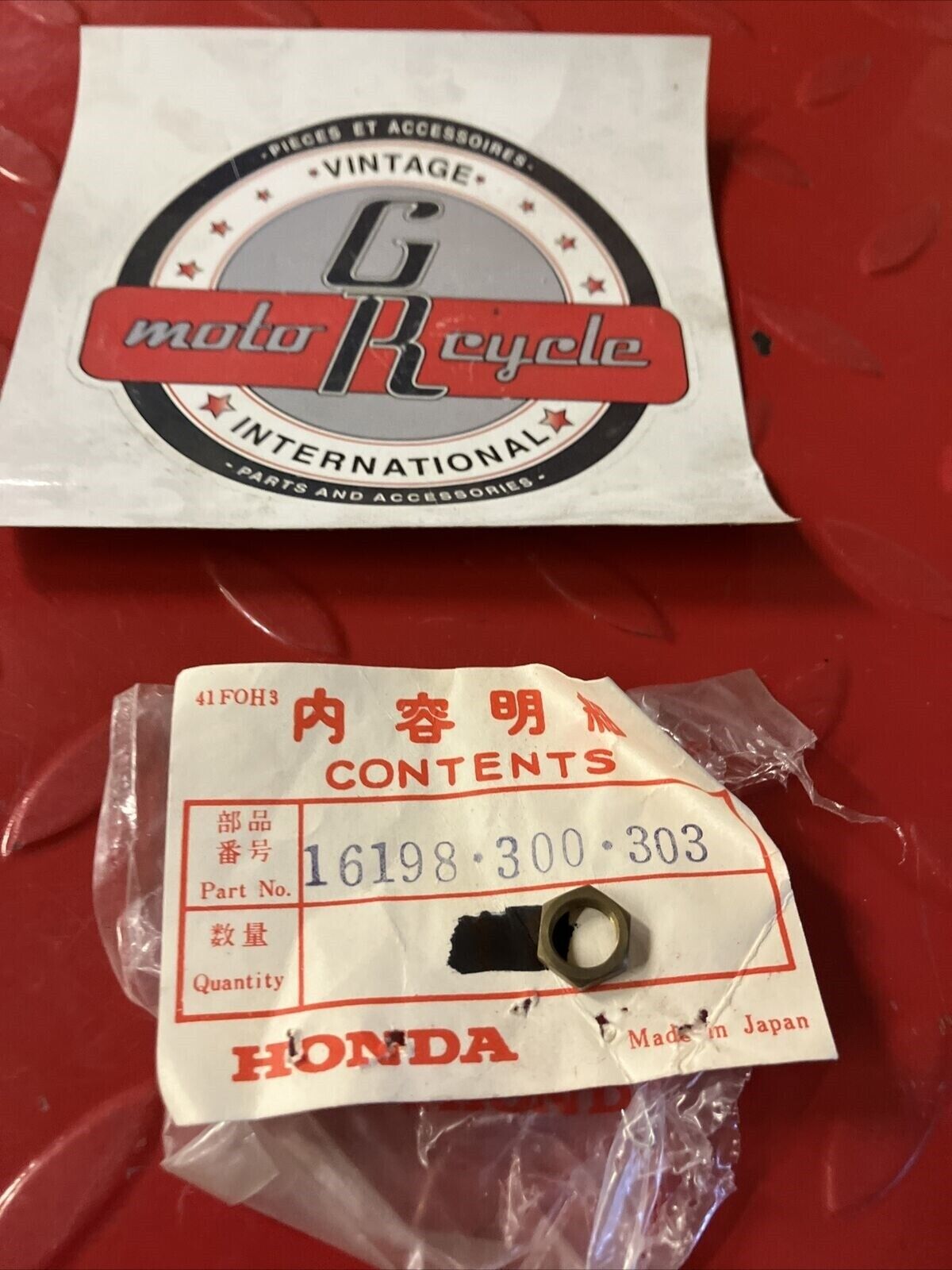 NOS HONDA CB750K0 THROTTLE CABLE ADJUSTER NUT 16198-300-303 H24