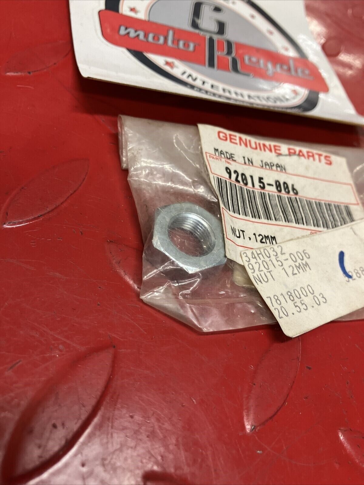 NOS KAWASAKI NUT 12MM 92015-006 K13