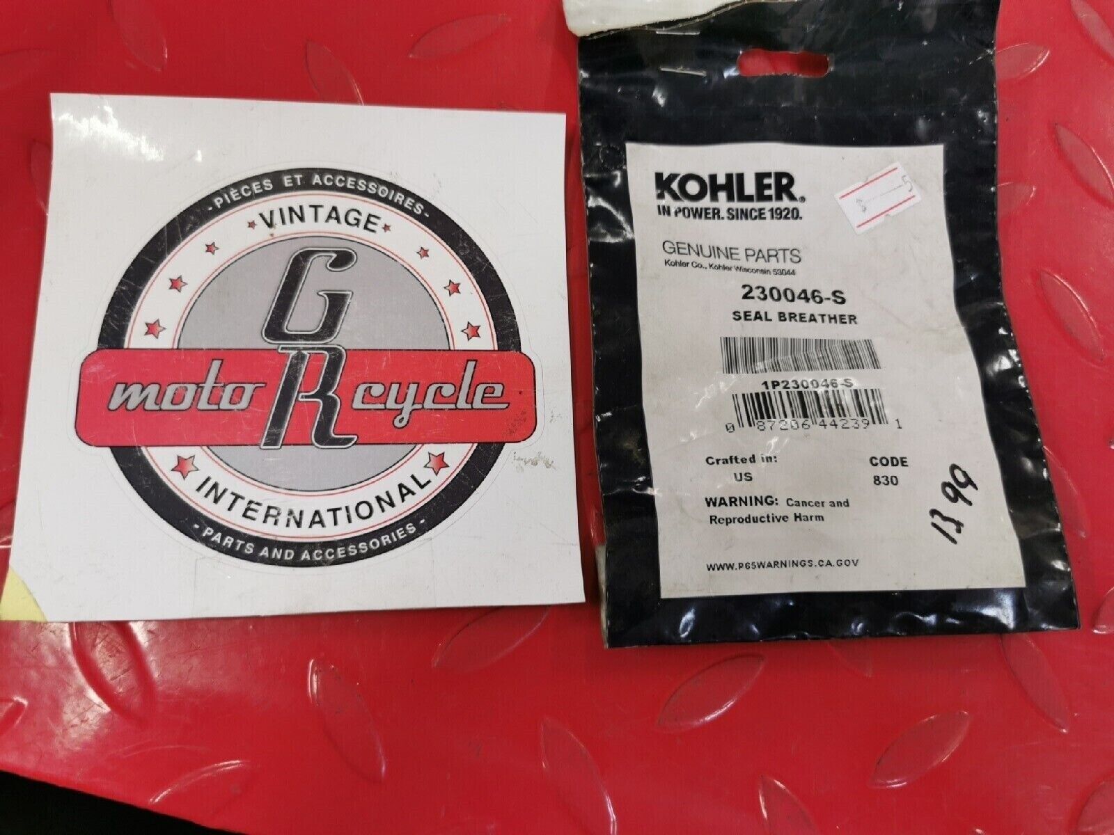 NOS KOHLER Replacement Seal Breather  230046-S  A3