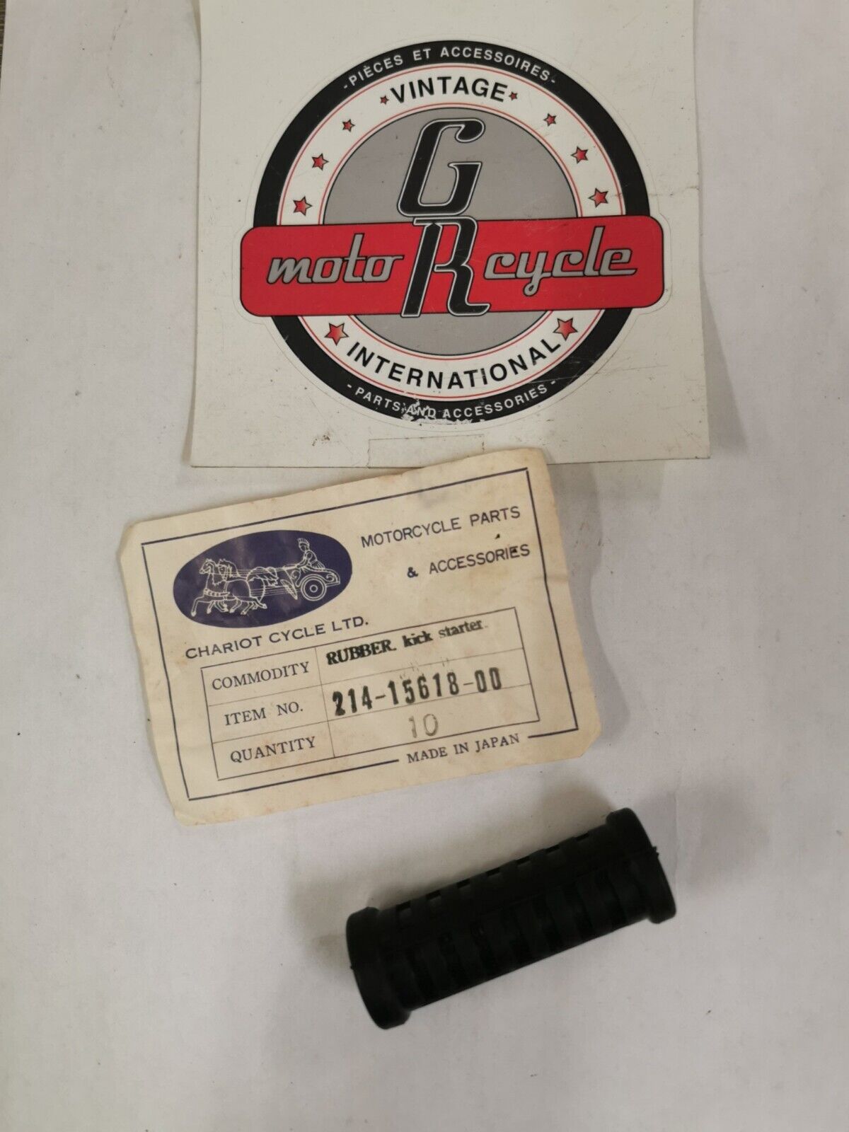 NOS CHARIOT CYCLE YAMAHA Kickstarter kick start lever cover 214-15618-00-00 J23