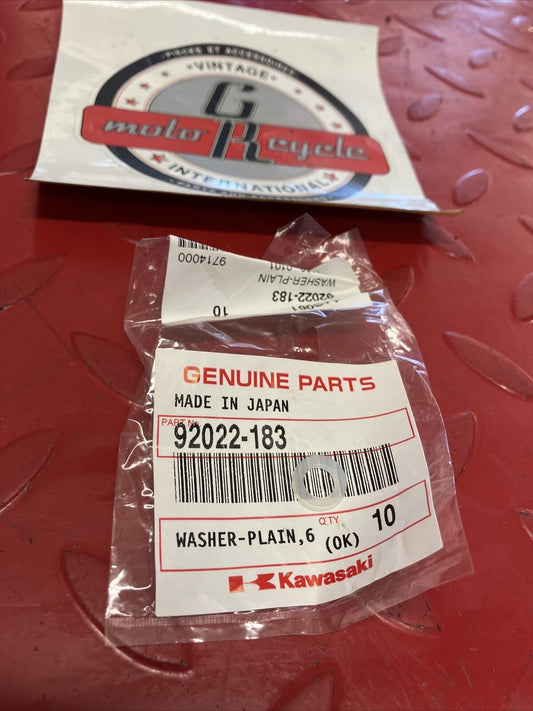 NOS KAWASAKI WASHER PLAIN 6.2X11X1.5 92022-183 K11