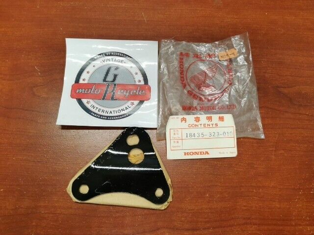 NOS Honda CB500 K0 K1 K2 P CB550 LEFT MUFFLER BRACKET A SUB. 18435-323-020 H71
