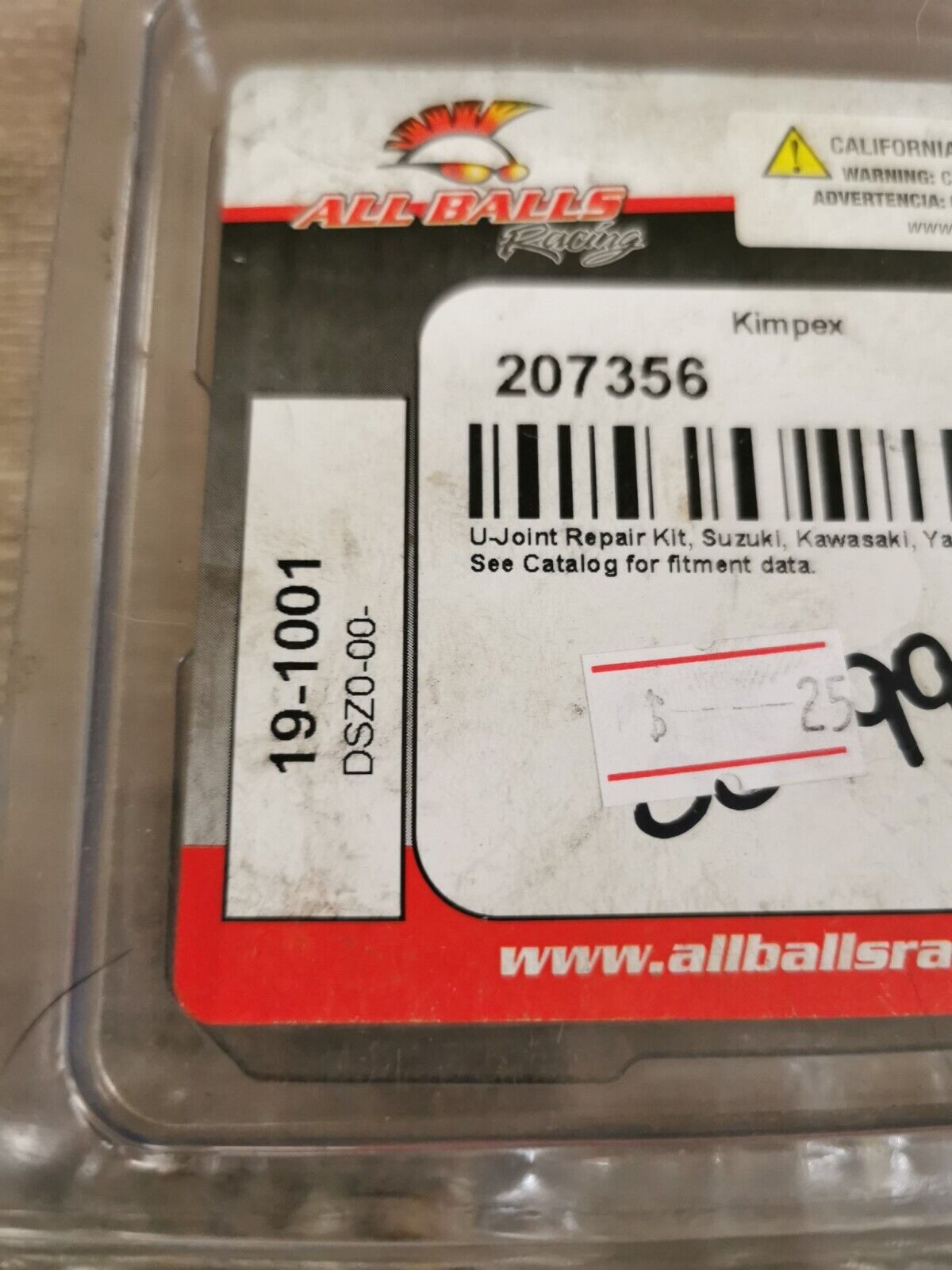 NOS ALL BALLS Suzuki LT-A500F  LT-A500XP  U-JOINT REPAIR KIT 19-1001 J51