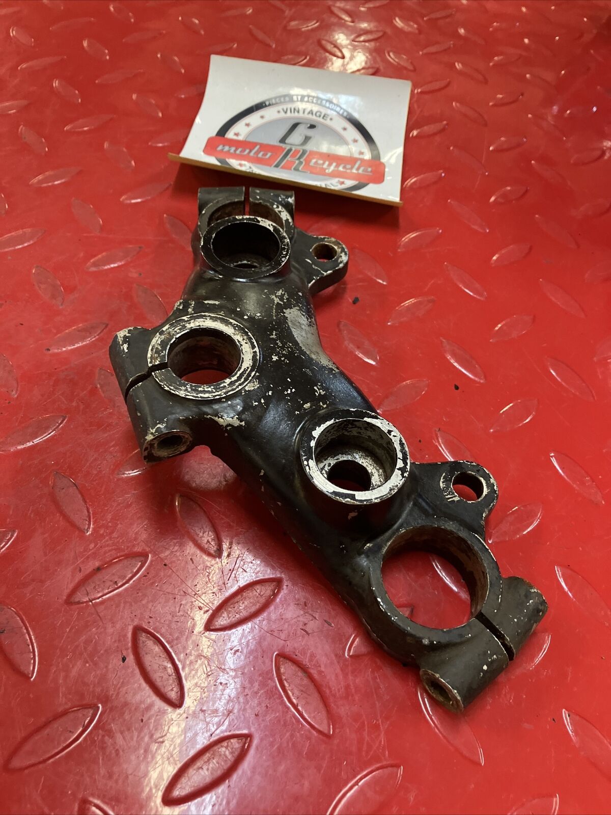 Yamaha RD400 1977 steering stem triple tree clamp handle crown 1976 1978 2