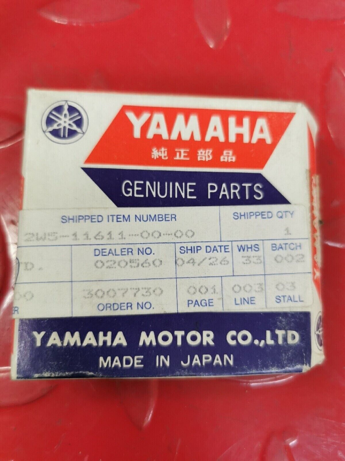 NOS YAMAHA  YZ100 1976 - 1981   PISTON  RING SET  STD  2W5-11611-00-00 Y51