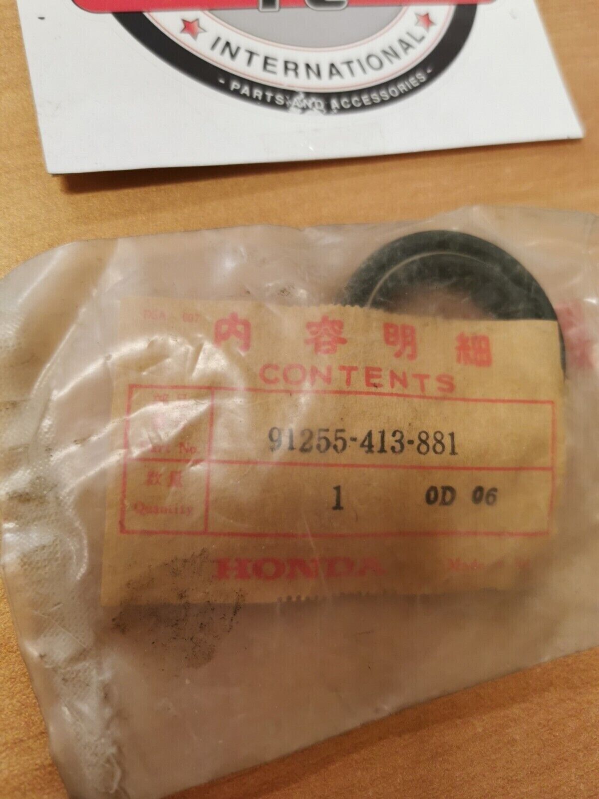 NOS Honda CM400 CB360 CR80 CB400 CX500 CJ360 OIL SEAL 33X46X11 91255-413-881 H27