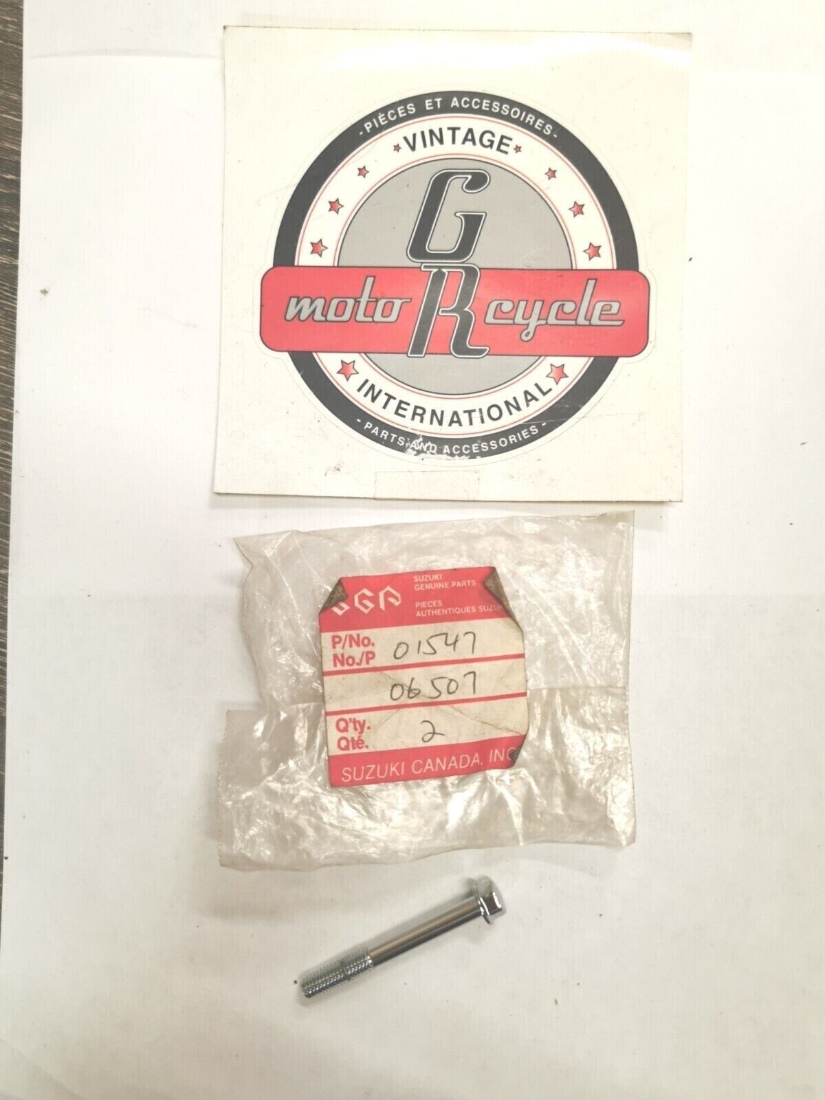 NOS SUZUKI SV650 RMX250T BOLT 01547-06507 S29
