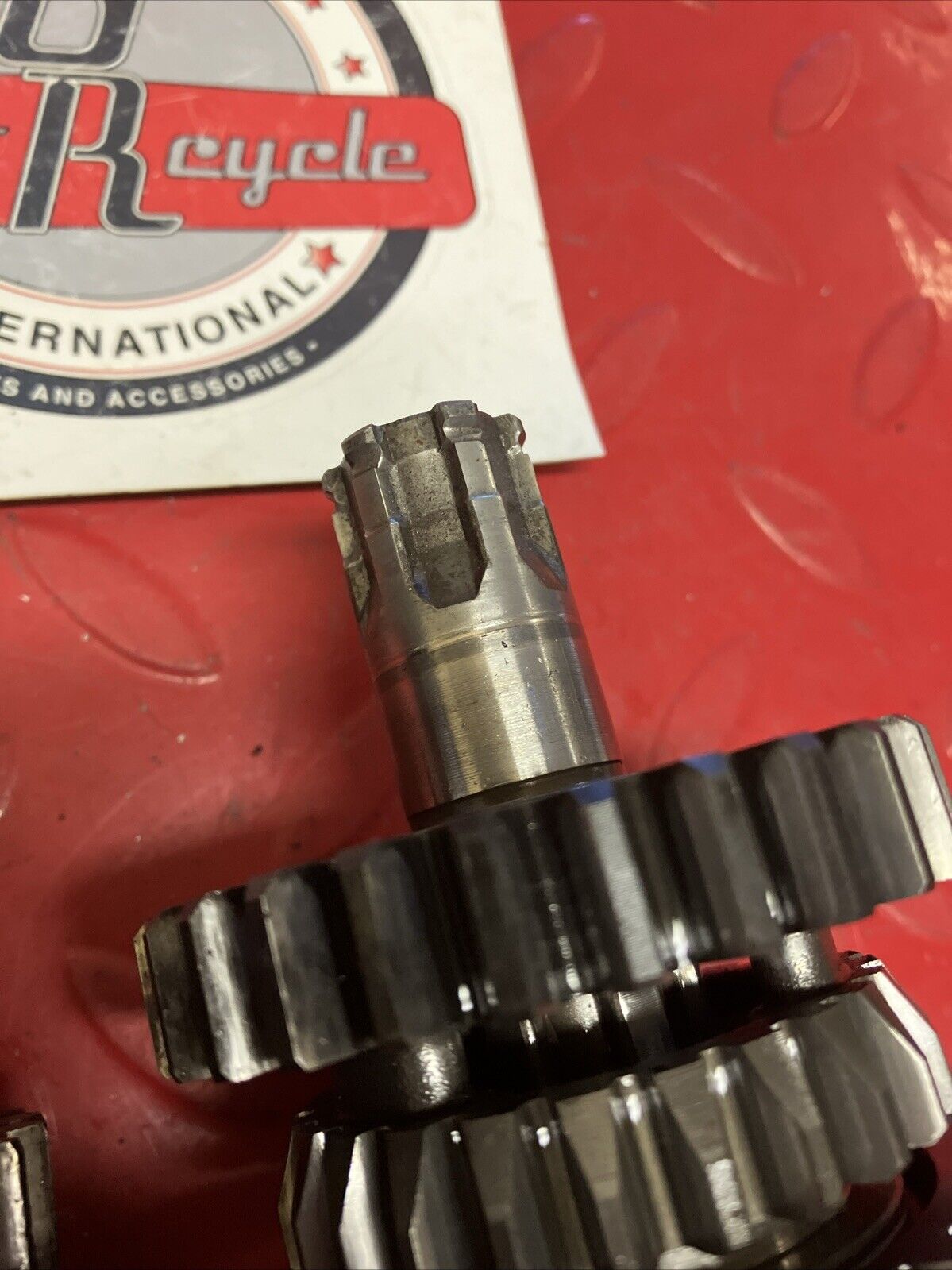 Kawasaki KX125 1987 Transmission mainshaft countershaft shaft gear 1985 1986