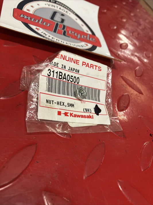 NOS KAWASAKI KLX110 KLX300 KLX450 HEX NUT 5MM 311BA0500 K14