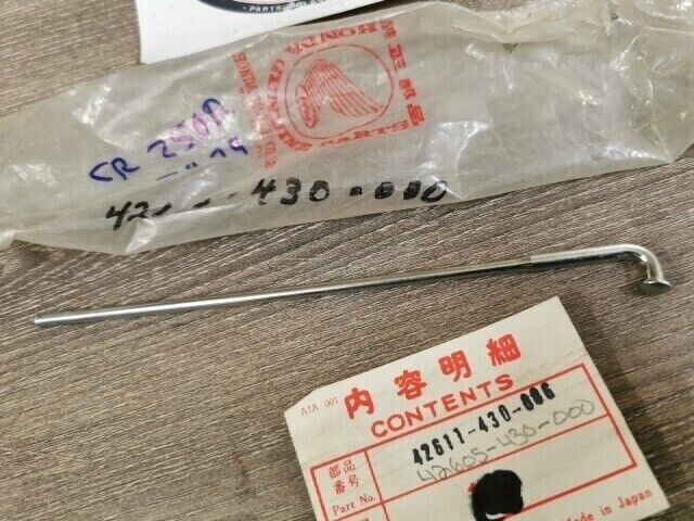 NOS HONDA CR250R 1978 Wheel Spoke 42611-430-006 SUB 42605-430-000 H79