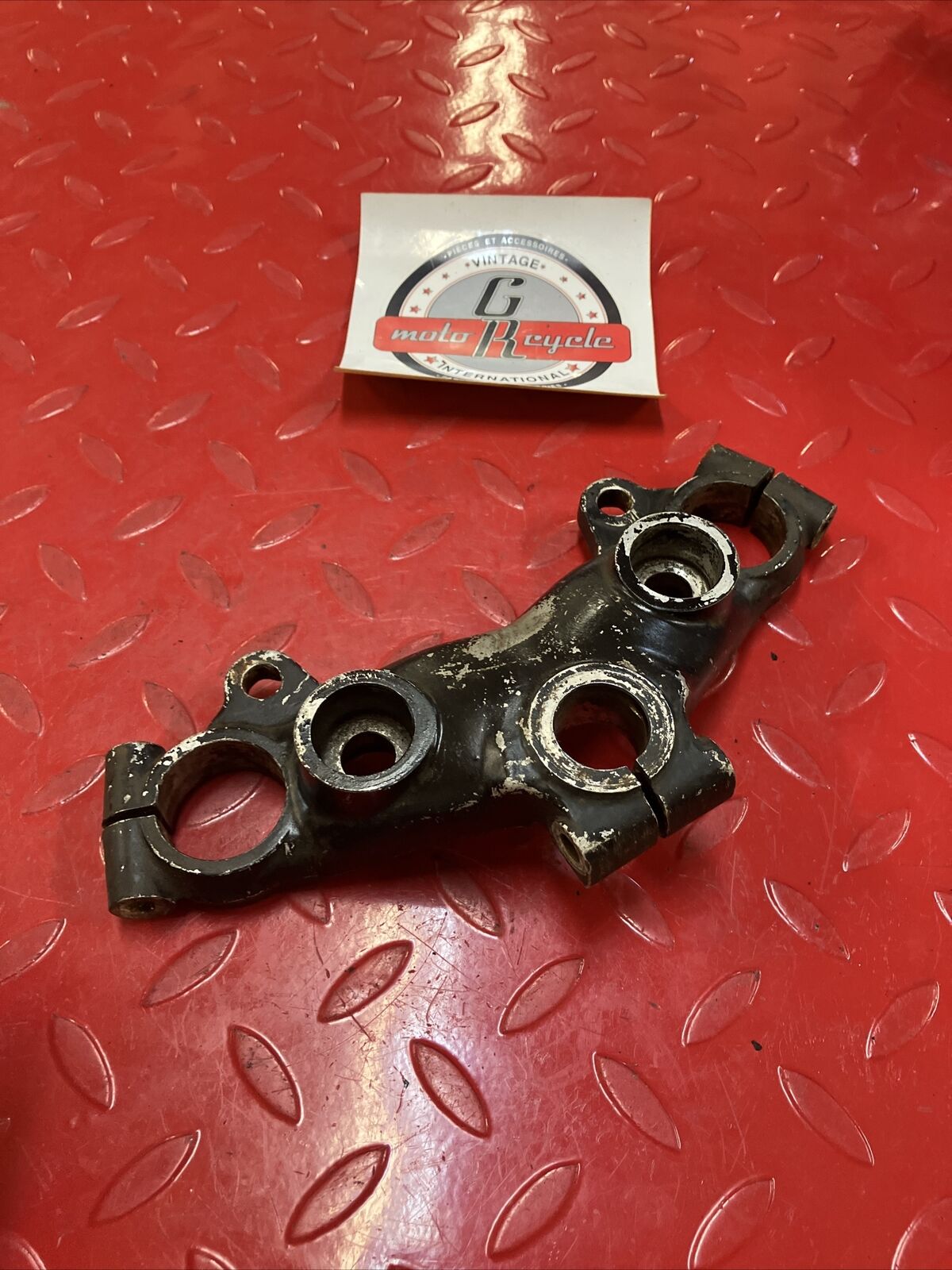 Yamaha RD400 1977 steering stem triple tree clamp handle crown 1976 1978 2