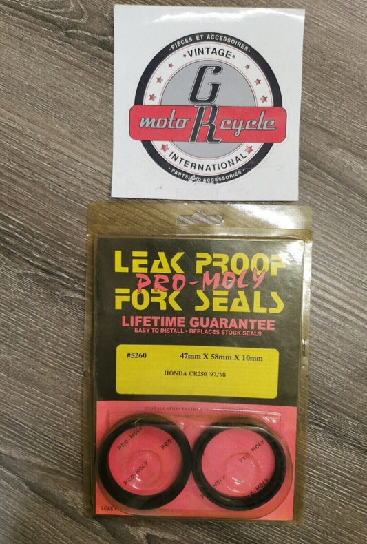 NOS PRO-MOLY CR250 RM125 RM250 RMX450Z  Fork Seal  5260 J18