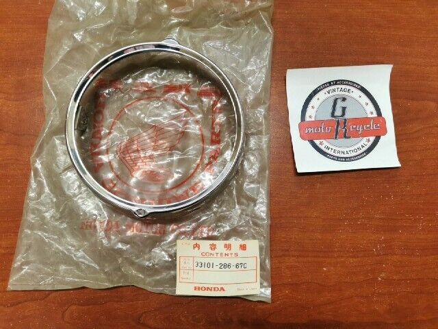 NOS Honda CB175 CB350 CB450 CB750 CL175 CL350 HEADLIGHT RIM 33101-286-670 H80
