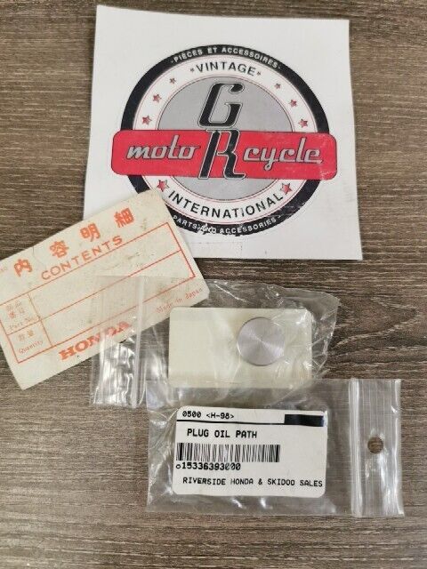 NOS HONDA CB1000 CB1100F CB750F CB900F Plug Oil Path 15336-393-000 H110