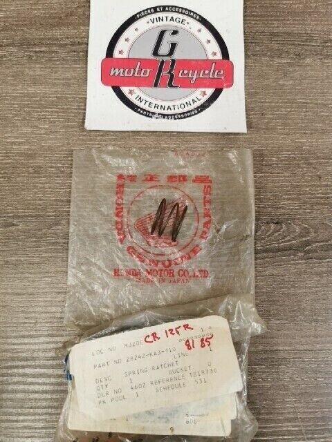NEW NOS HONDA CR125R 1981 - 1985  SPRING RATCHET 28242-KA3-710 H81