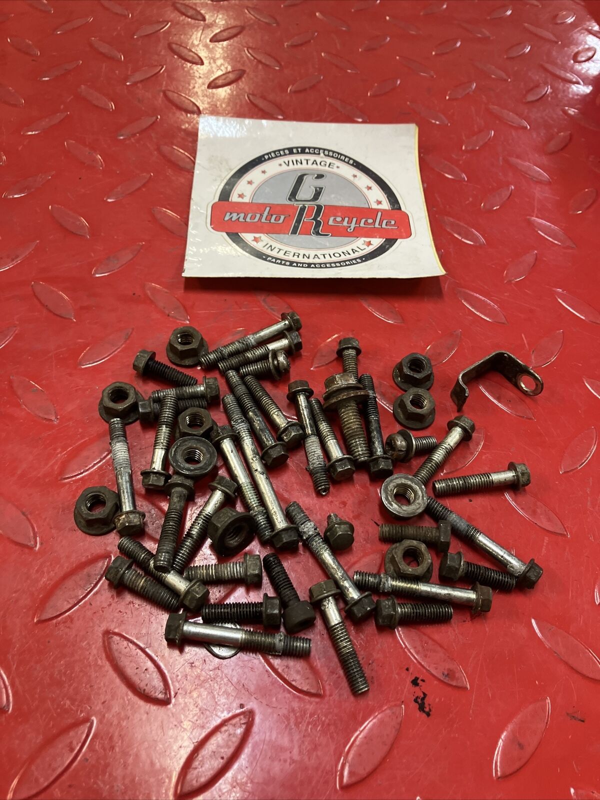 Kawasaki KDX200 1987 engine motor crankcase cylinder nut hardware