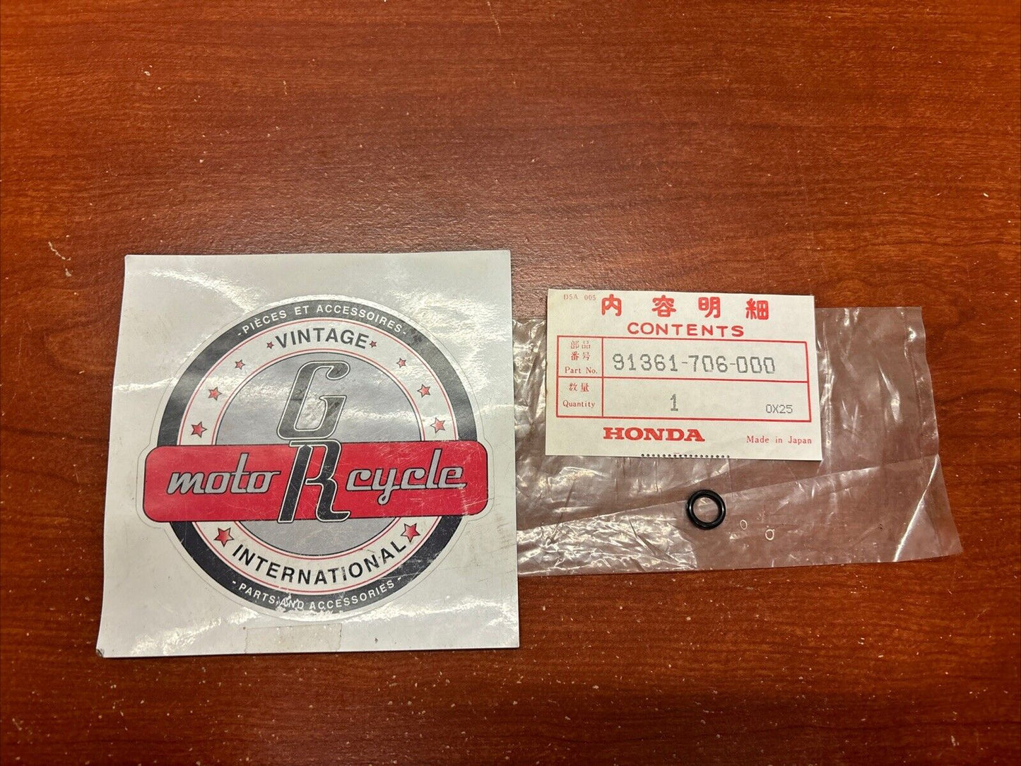 NOS Honda CB100K CB125S GL1000 GL1100 GL1800 O-RING 8X1.9 91361-706-000 SUB H155