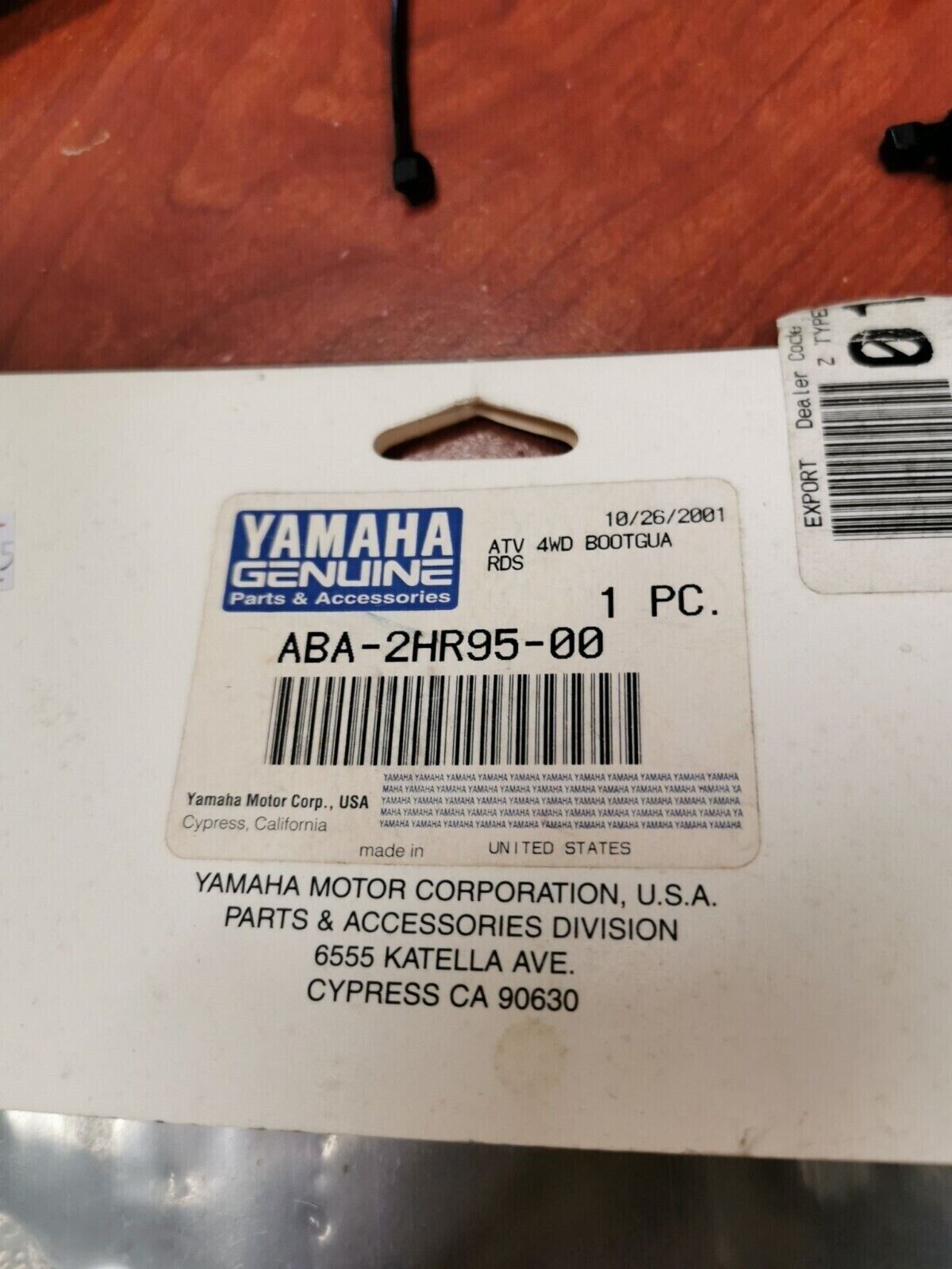 NOS Yamaha GRIZZLY / RAPTOR ALL 4WD BOOT COVERS 4 PCS ABA-2HR95-00-00 Y88