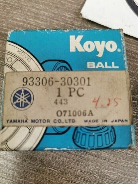 NOS YAMAHA TZ125 JT1 JT2 YFM45FXXL TFM4FGXR JT2MX BEARING 93306-30301-00 Y152