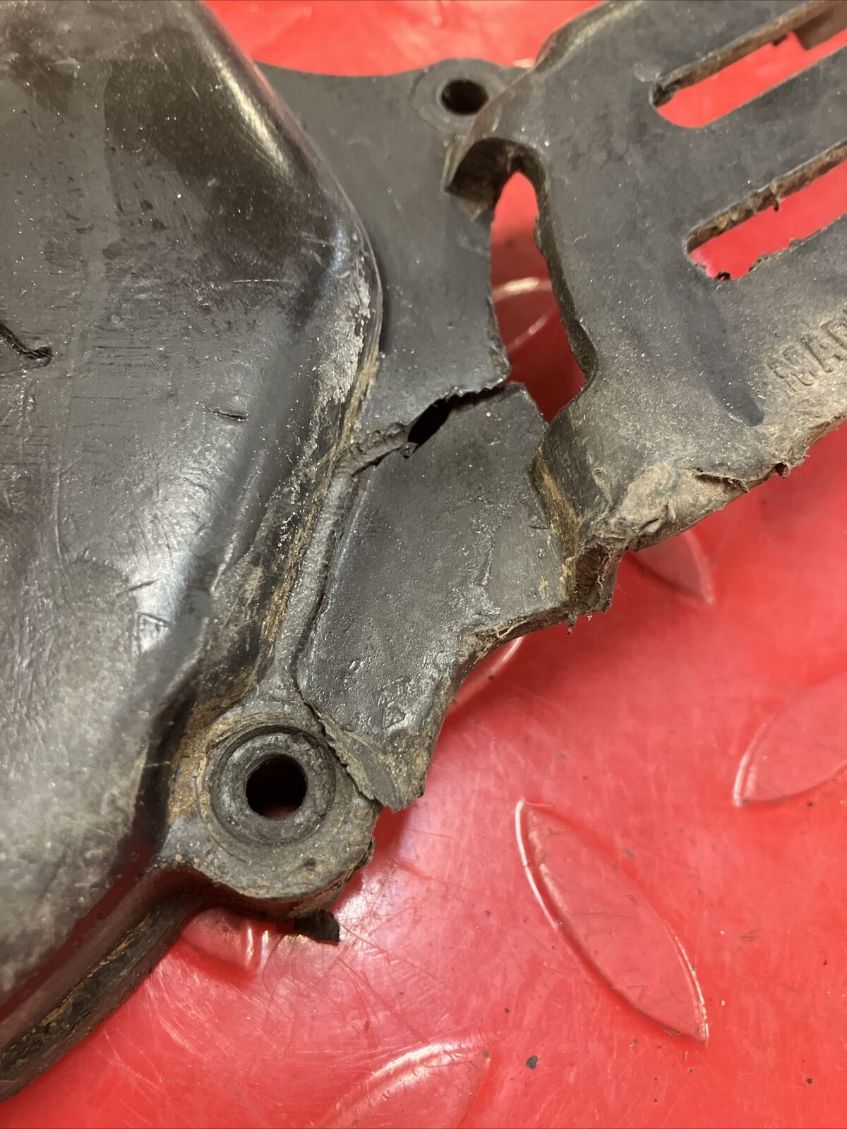 Honda CR80R 1990 Left side crankcase cover stator chain guard 1983 - 1995