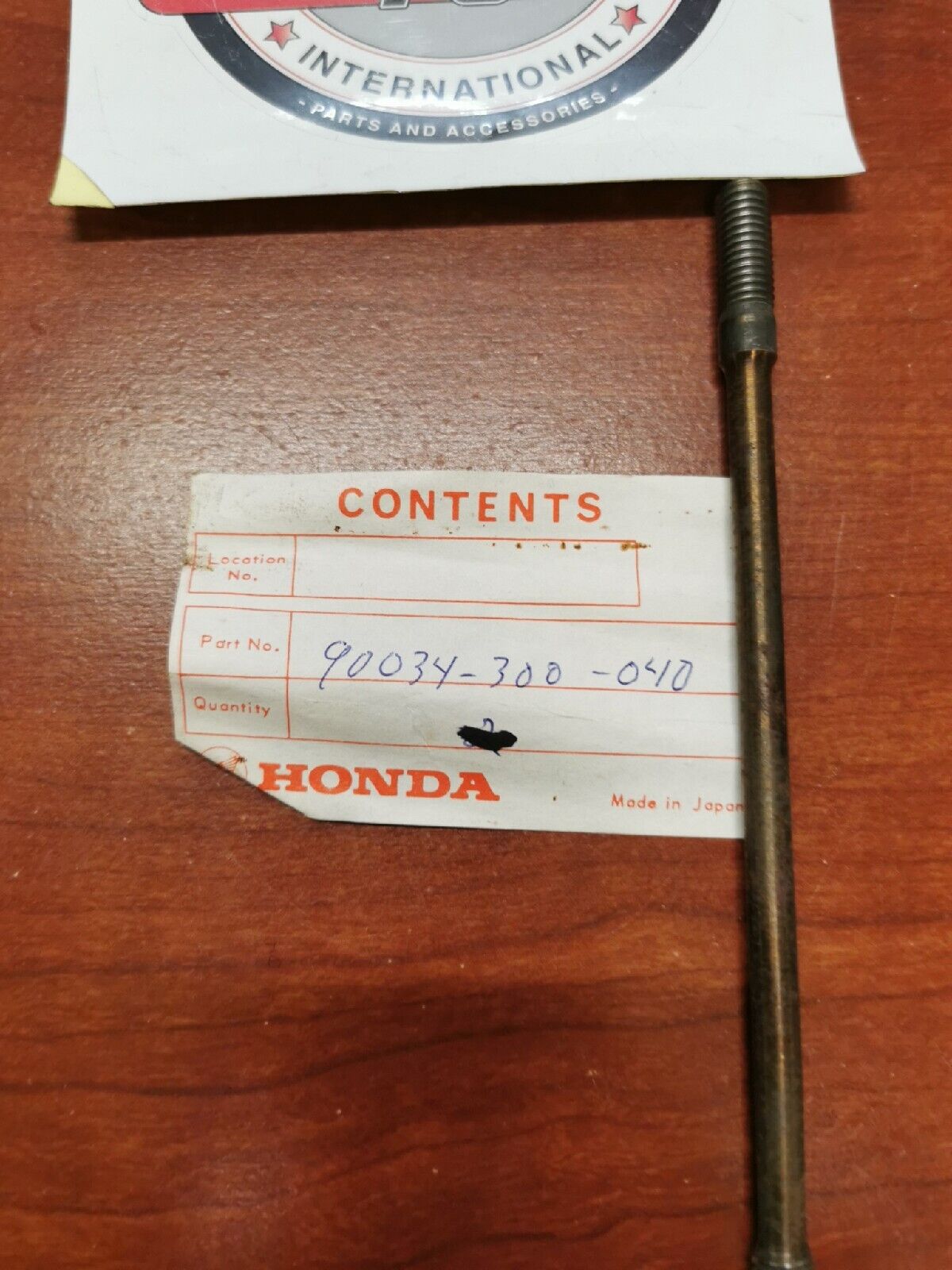 NOS Honda CB750K F A BOLT B, CYLINDER STUD 90034-300-040 H33
