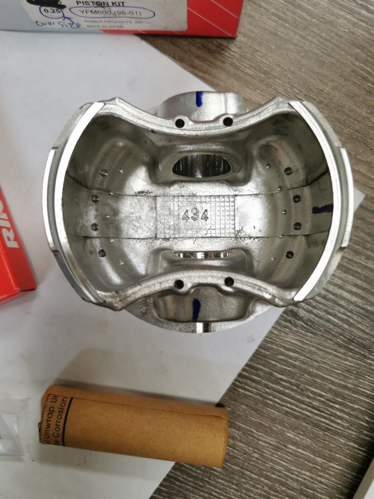 NOS SHINDY YFM600 1998 - 2001 PISTON KIT 0.25 OVERSIZE 04-342 J33