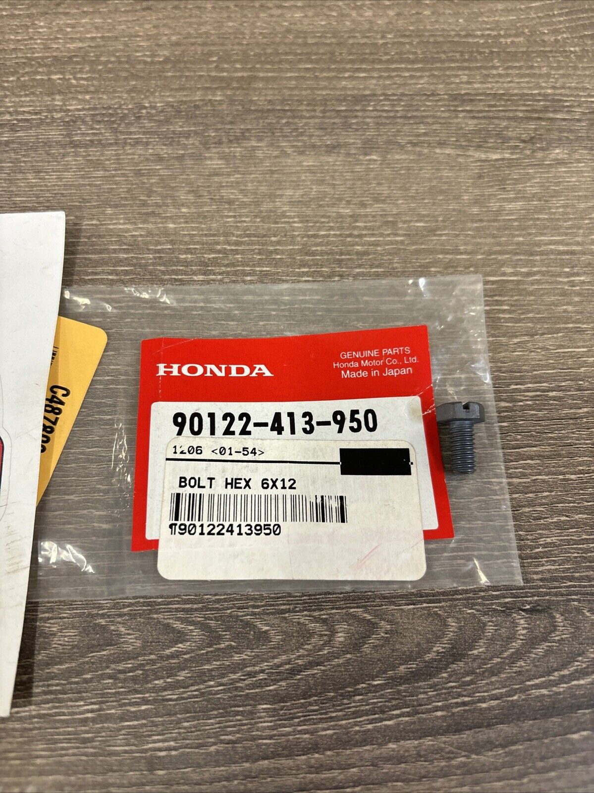 NOS Honda XBR500 S GB250 GB400 CBX250RS HEX. BOLT 6X12 90122-413-950 H130