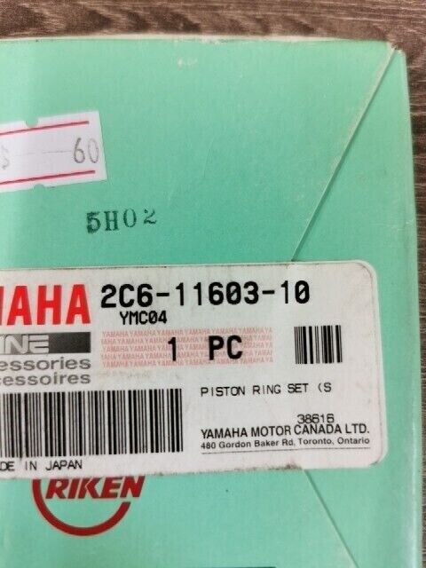 NOS YAMAHA ATV GRIZZLY 660 YFM66FAT PISTON RING SET STD 2C6-11603-10-00 Y104
