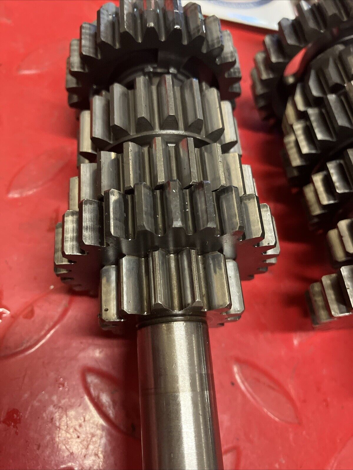 Kawasaki KX125 1987 Transmission mainshaft countershaft shaft gear 1985 1986