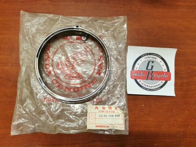 NOS Honda CB175K3 CB250 CB350 CL250 HEADLIGHT RIM 33101-296-003 H80