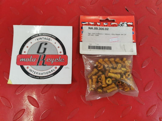 NOS BULLDOG 9GX300 (3.60MM X 7.60MM) NIPPLE SET GOLD NA.09.300.02    2B-112  J12