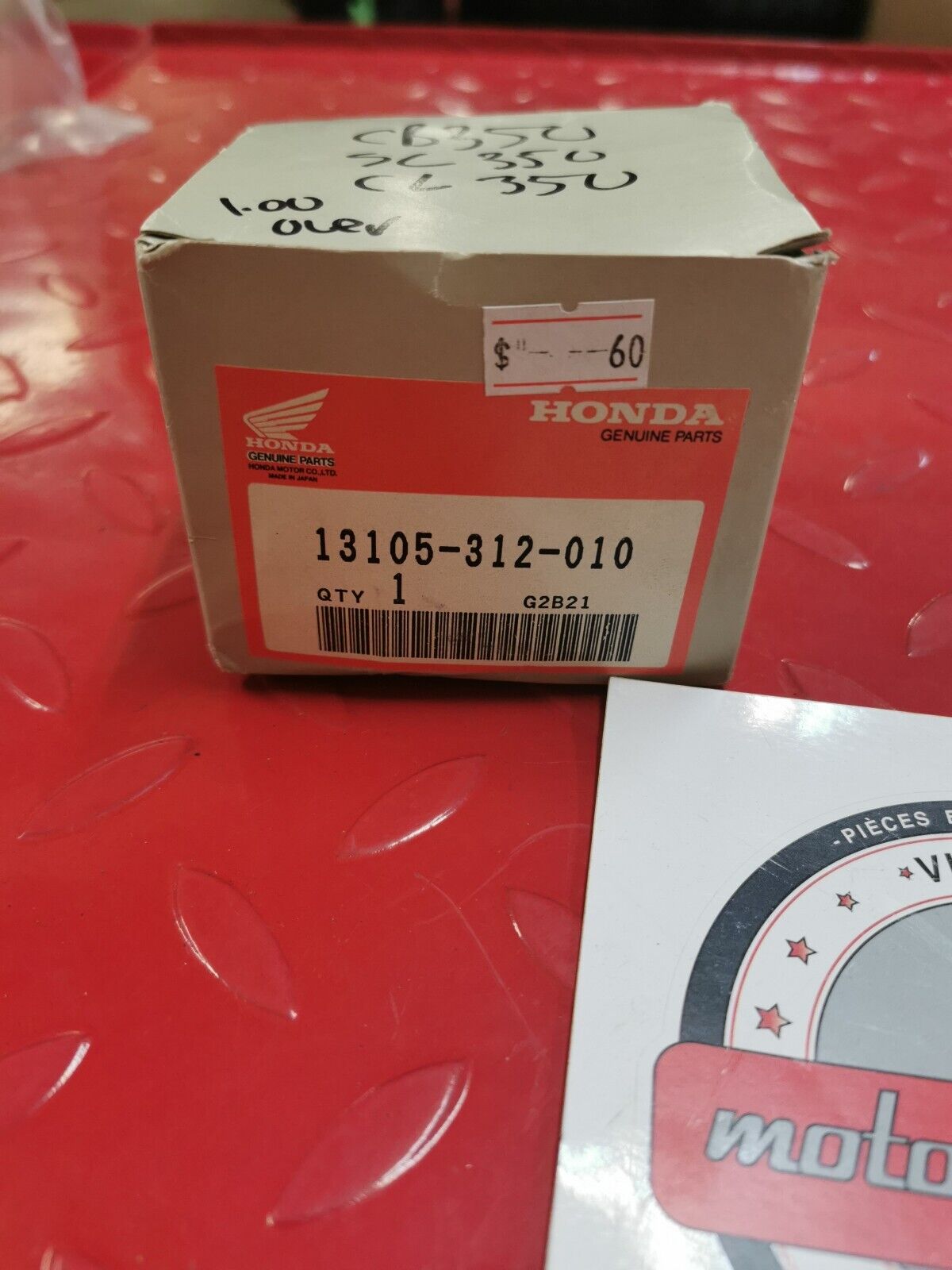 NOS Honda CL350 CB350 SL350 PISTON O/S (1.00) 13105-312-010 H12