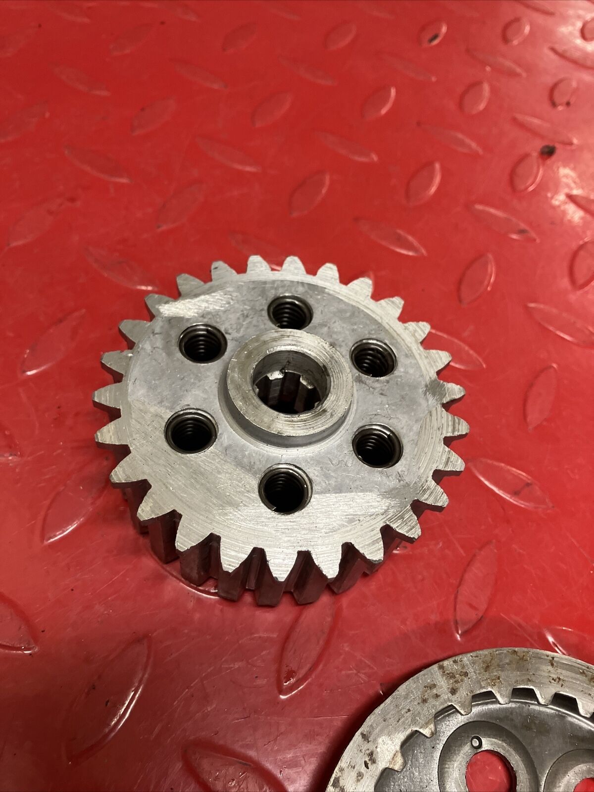 Suzuki RV90 1973 complete clutch assembly hub basket pressure plate
