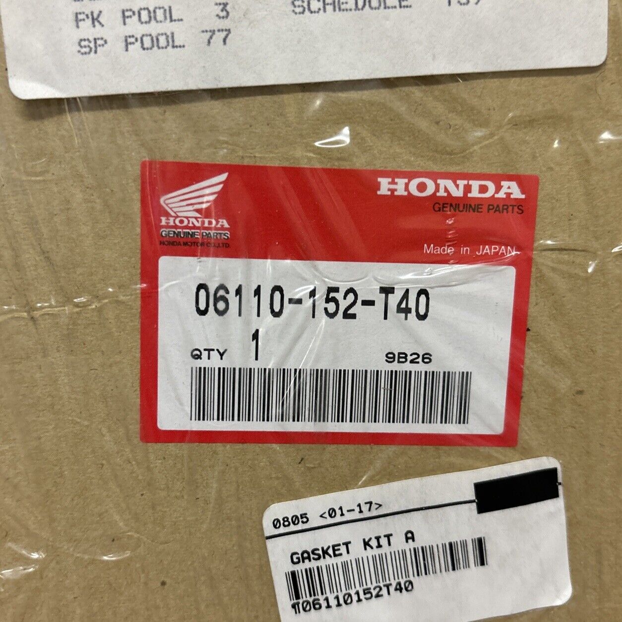 NOS Honda 1980 - 1982 XL80S TOP END GASKET KIT A 06110-152-T40 H147
