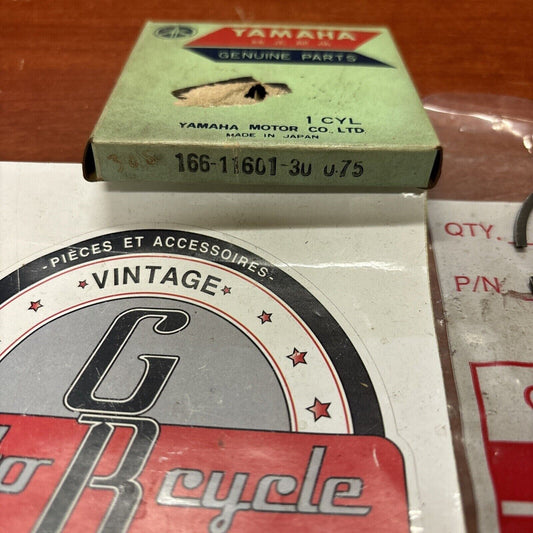 NOS Yamaha 1969 L5T 1967 1968 YL2 PISTON RING 0.75 166-11601-30-00 Y174
