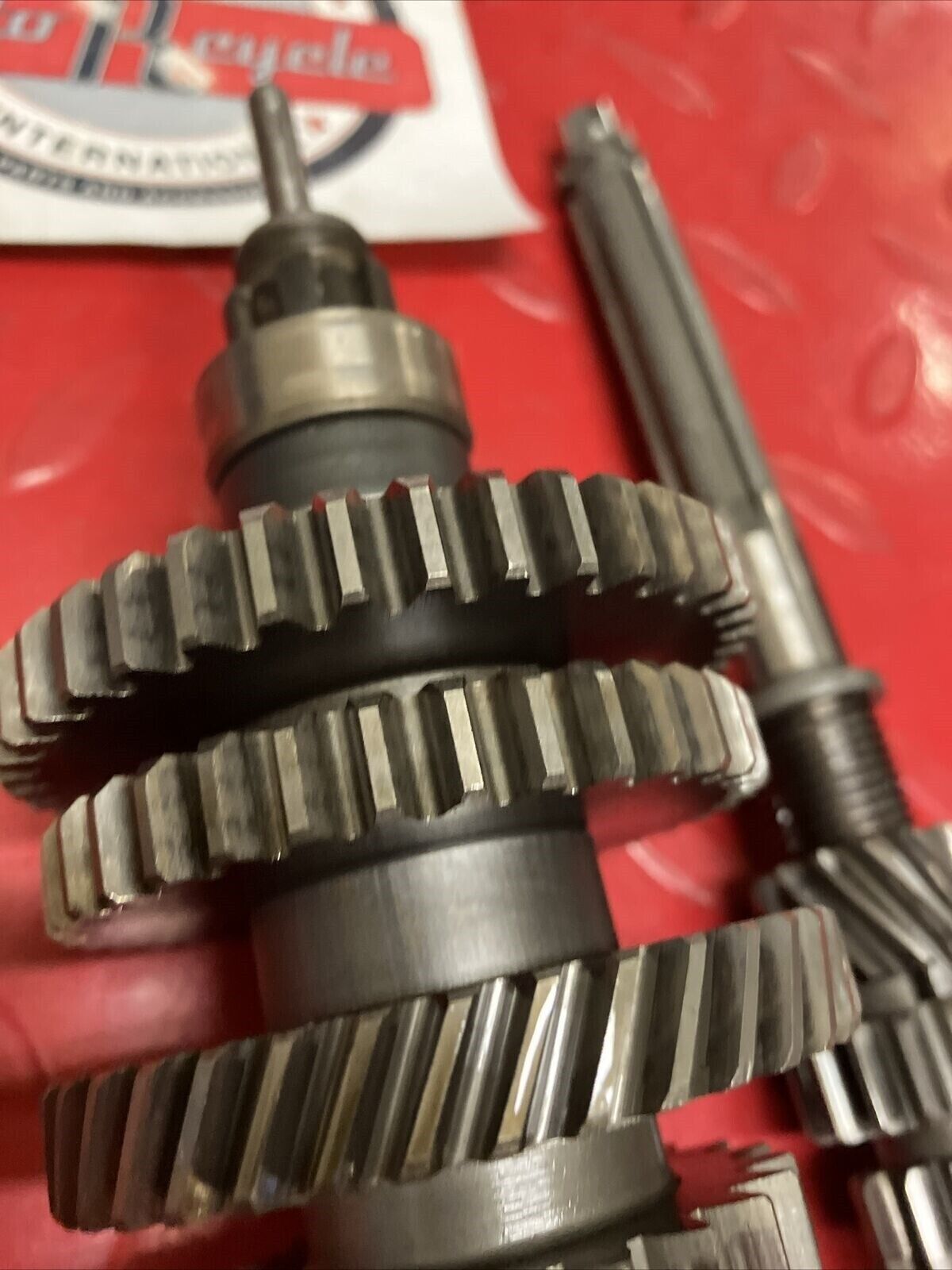 Yamaha LB50 1975 1F1 Chappy 50 transmission assembly mainshaft countershaft gear