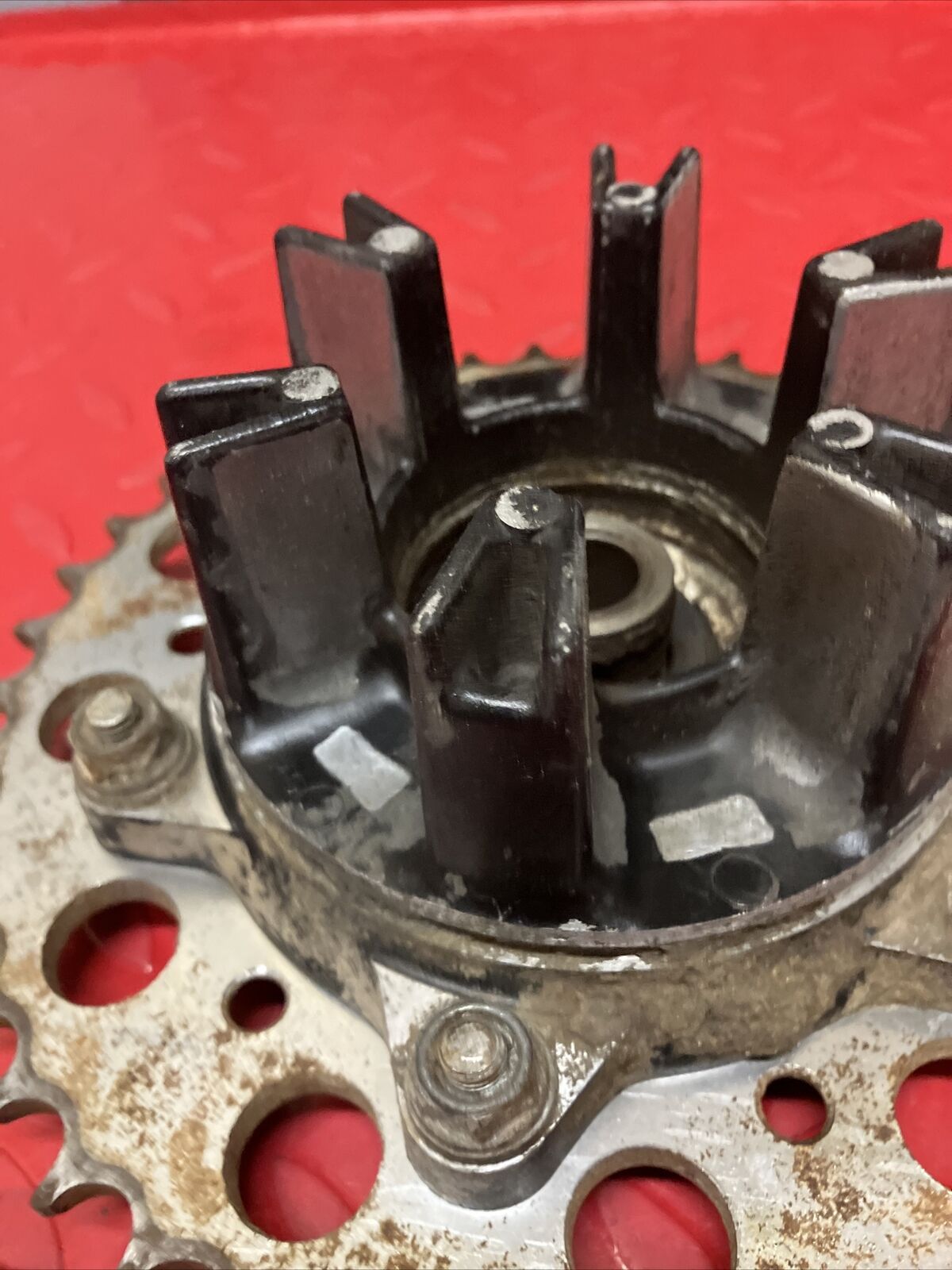 Honda XL600R 1986 Rear wheel hub final driven sprocket flange 1983 1984 1985 87