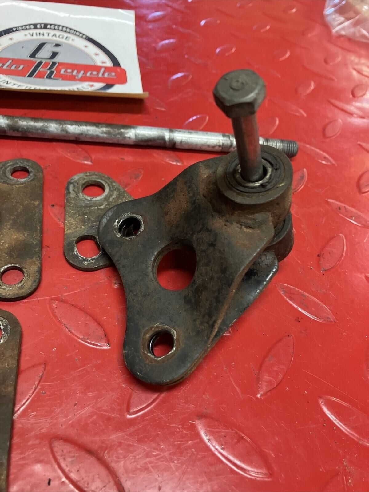 Honda XL175 1975 engine motor mounting plate bracket hanger bolt mount