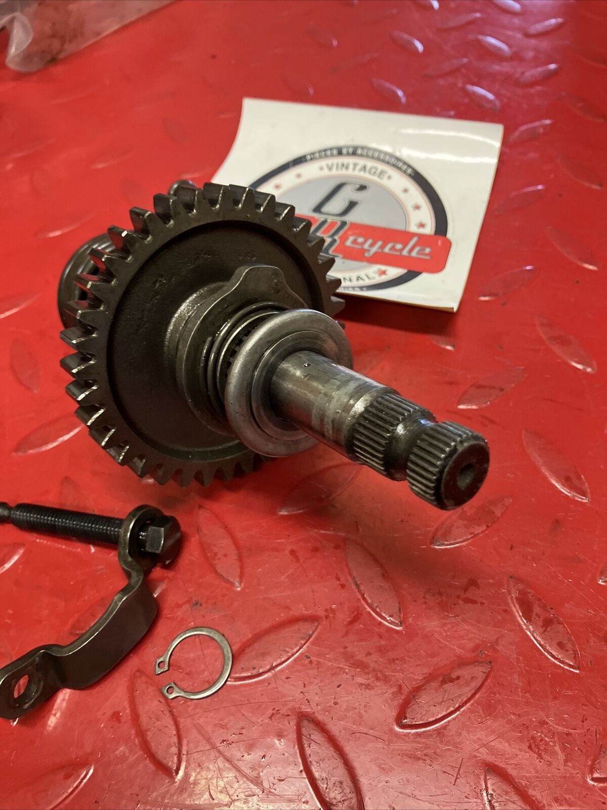 Honda XL250R 1982 Kickstarter kick starter shaft gear spindle stopper 1983