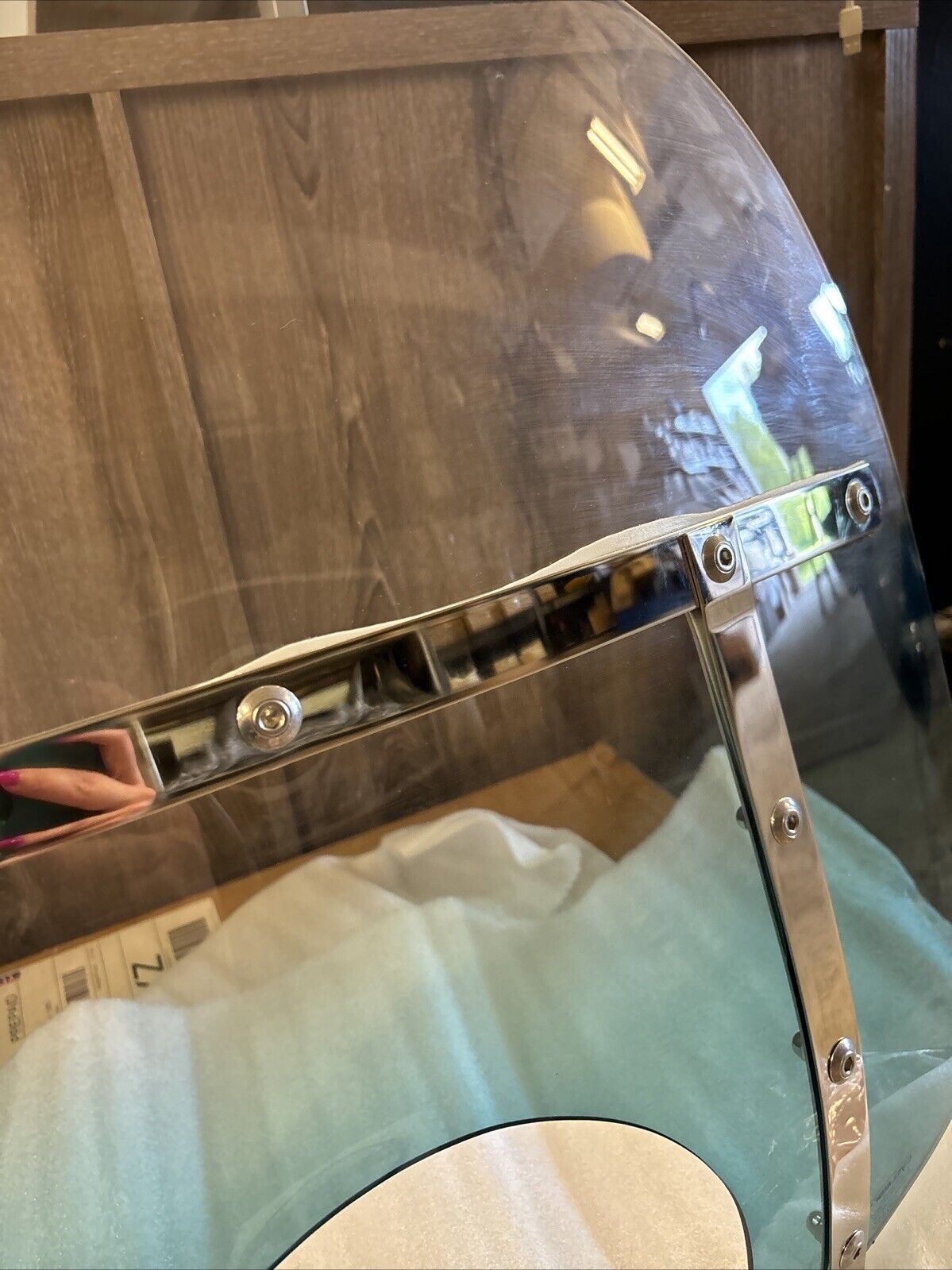 NOS MEMPHIS SHADES MEMPHIS FATS BOBBED 13" GRADIENT TEAL WINDSHIELD MEM3113