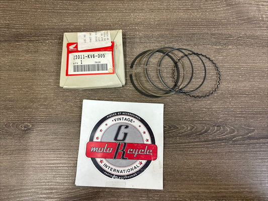 NOS Honda XL250R XR250L XR250R PISTON RING SET (STD) 13011-KV6-305 H136