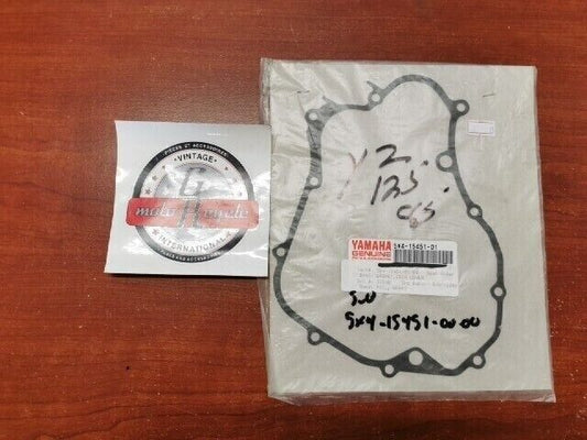 NOS Yamaha CRANK CASE COVER GASKET 5X4-15451-01-00 SUB 5X4-15451-00-00 Y107
