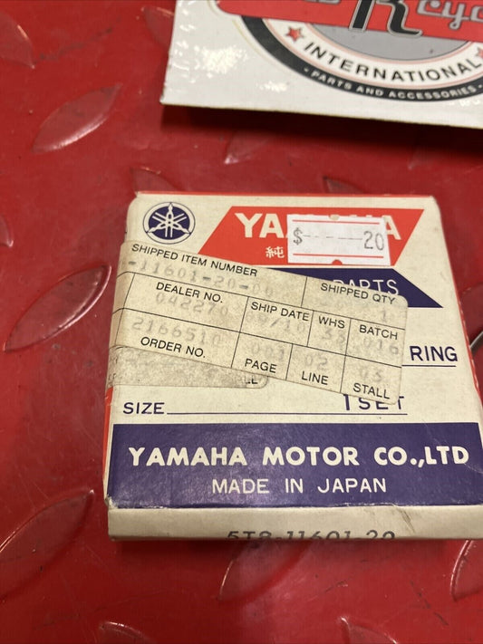 NOS Yamaha YZ80 1976 - 1980 PISTON RING SET (2ND O/S) 0.50 5T8-11601-20-00 Y34