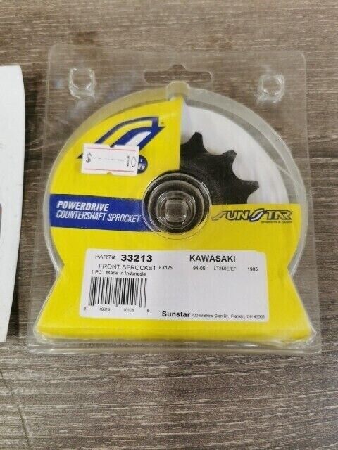NOS SUNSTAR KAWASAKI LT250E Front Countershaft Sprocket 13T 33213 J57