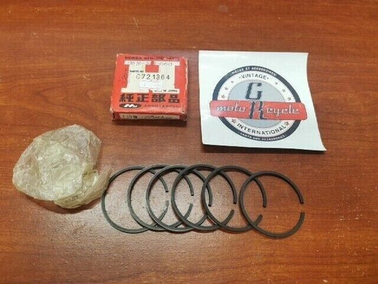 NOS Honda C72 CA72 PISTON RING SET STD C721364 SUB. 13010-259-000 H78