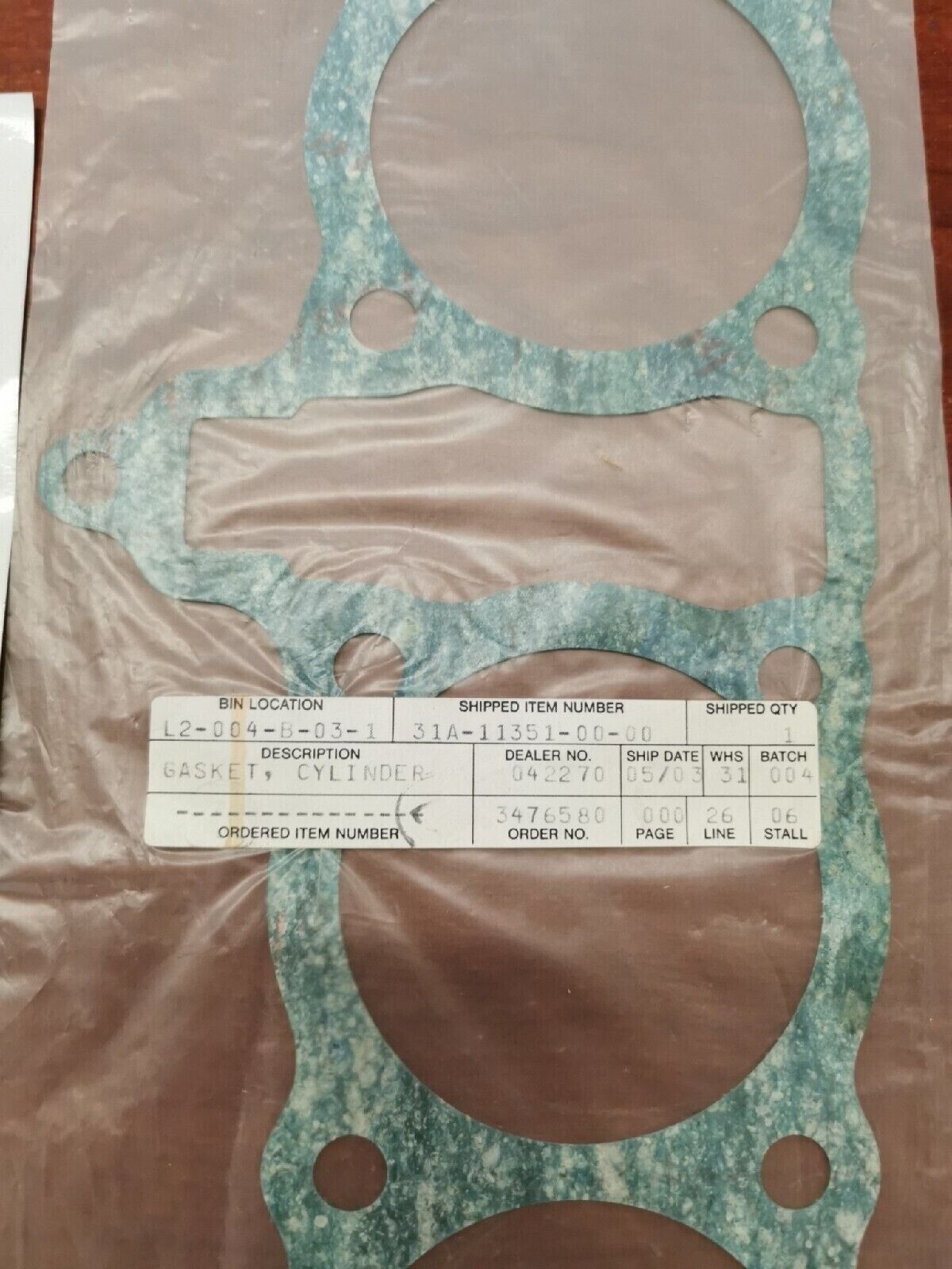 NOS Yamaha XJ700 XJ750 XJ900 XJ650 CYLINDER GASKET 4BB-11351-00-00 Y80